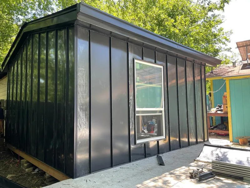 Black standing seam metal wall panels for Metal Roof Installation in Charleston